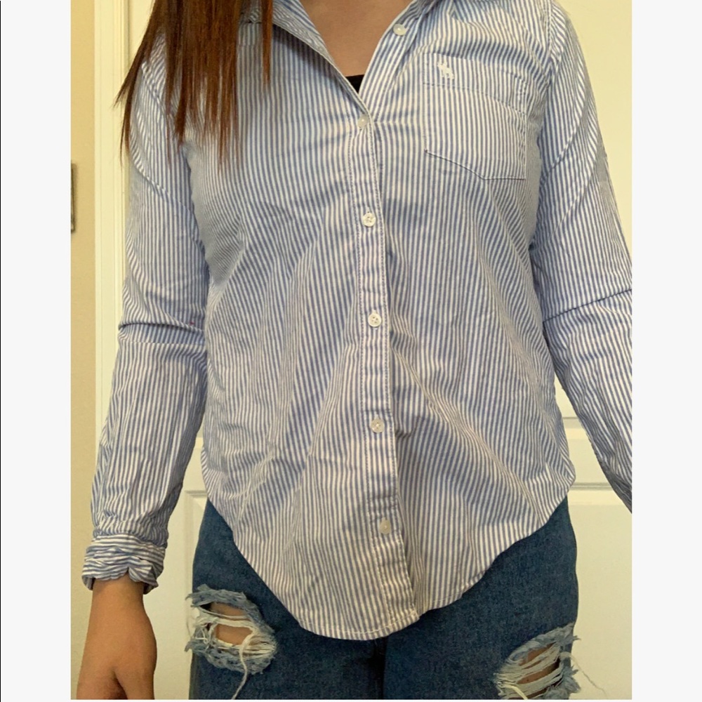 Striped button up